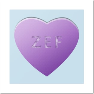 Zef Candy Heart - Lilac Posters and Art